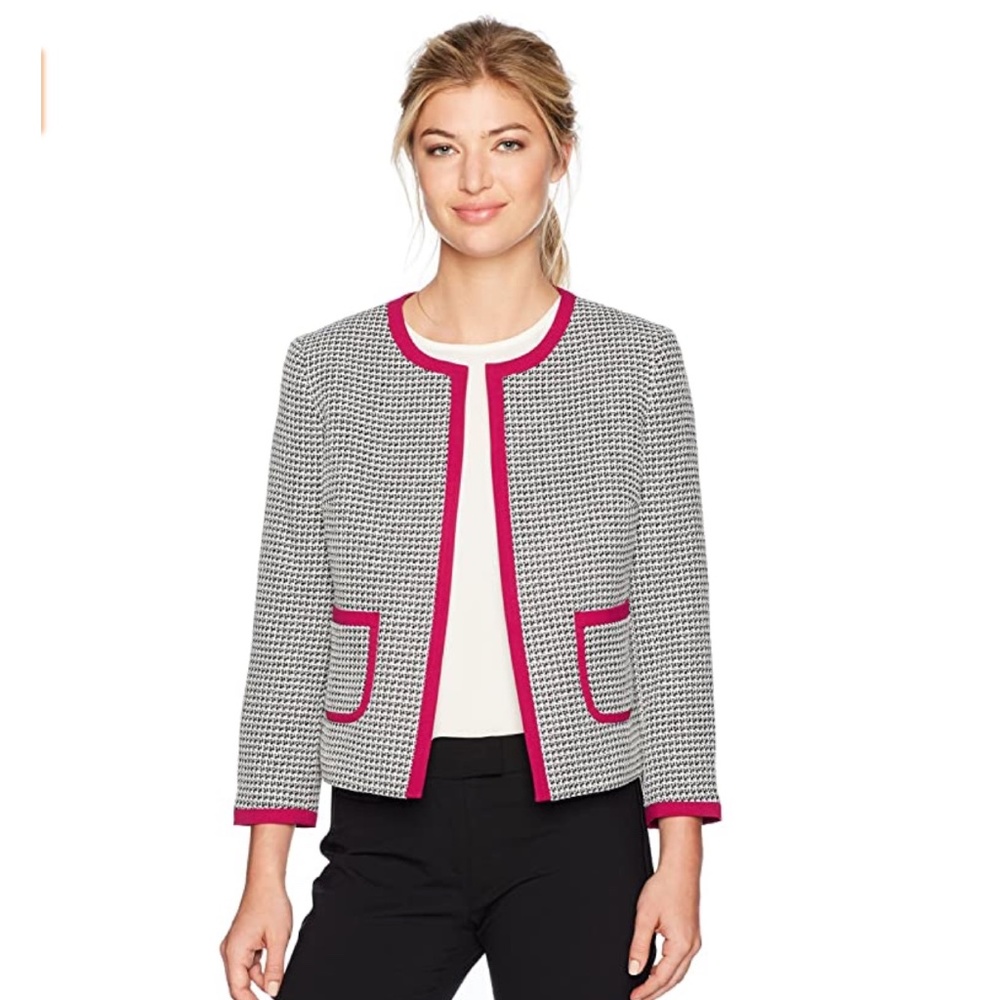 NWOT, Nine West Tweed Framed Jacket w/ Pockets